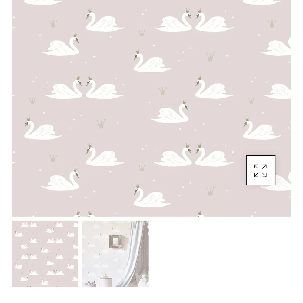 Swan and Crown Wallpaper